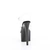 Pleaser - PASSION708 Sandale à bride à la cheville, Pole dance chaussures - Noir/Transparent Product image